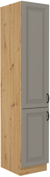 Wysoka szafka kuchenna słupek STILO 40 DK-210 2 F Gliniasty Szary/Dąb Artisan