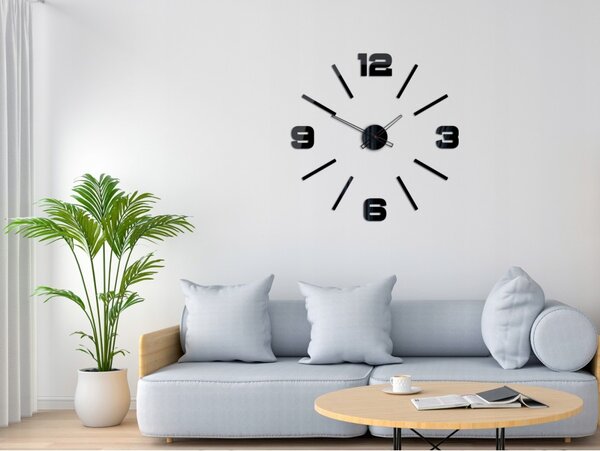 Zegar ścienny z Dużymi cyframi Naklejany Nowoczesny do Salonu Sypialni Loft