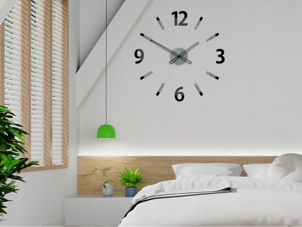 Zegar ścienny z Dużymi cyframi Naklejany Nowoczesny do Salonu Sypialni Loft
