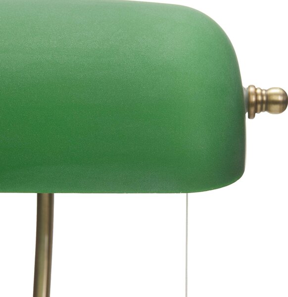 Lampa stołowa Milenka Lindby, brązowy / mosiężny, salon / jadalnia, metal, antyczny