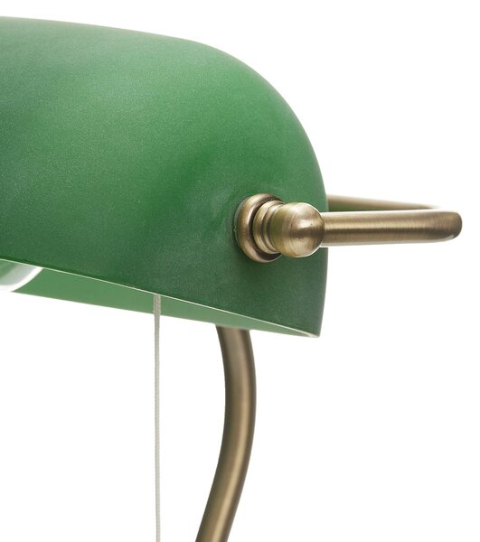 Lampa stołowa Milenka Lindby, brązowy / mosiężny, salon / jadalnia, metal, antyczny