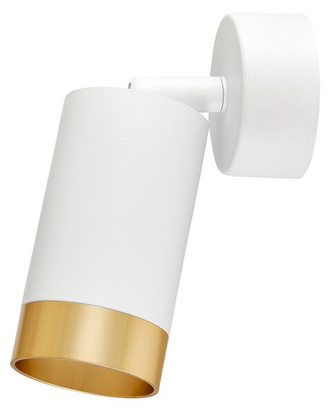 NOWOCZESNA LAMPA SĆIENNA KINKIET BIAŁO-ZŁOTY VIVO W1