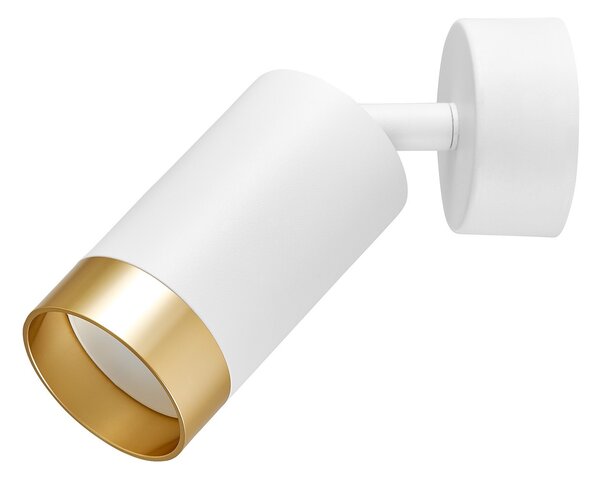 NOWOCZESNA LAMPA SĆIENNA KINKIET BIAŁO-ZŁOTY VIVO W1