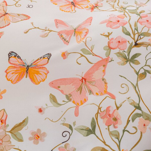 Pościel z mikrofibry ORANGE BUTTERFLY białe Rozmiar pościeli: 2 szt 70 x 80 cm | 160 x 200 cm