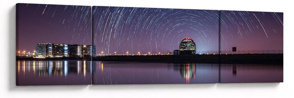 Obraz nocnego nieba z gwiazdami (170x50 cm)