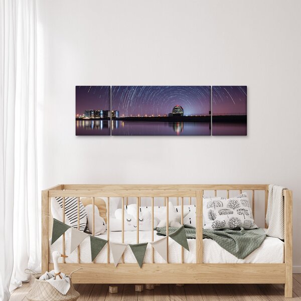 Obraz nocnego nieba z gwiazdami (170x50 cm)