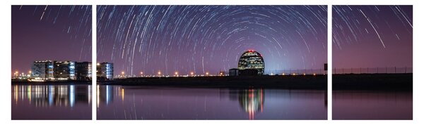 Obraz nocnego nieba z gwiazdami (170x50 cm)