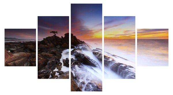 Obraz góry we mgle (125x70 cm)