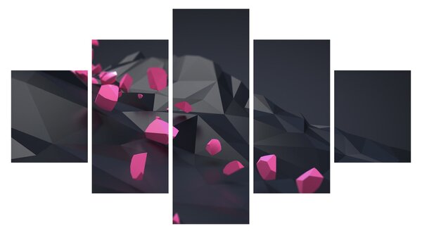 Obraz abstrakcji 3D (125x70 cm)
