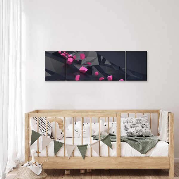 Obraz abstrakcji 3D (170x50 cm)