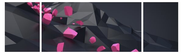 Obraz abstrakcji 3D (170x50 cm)