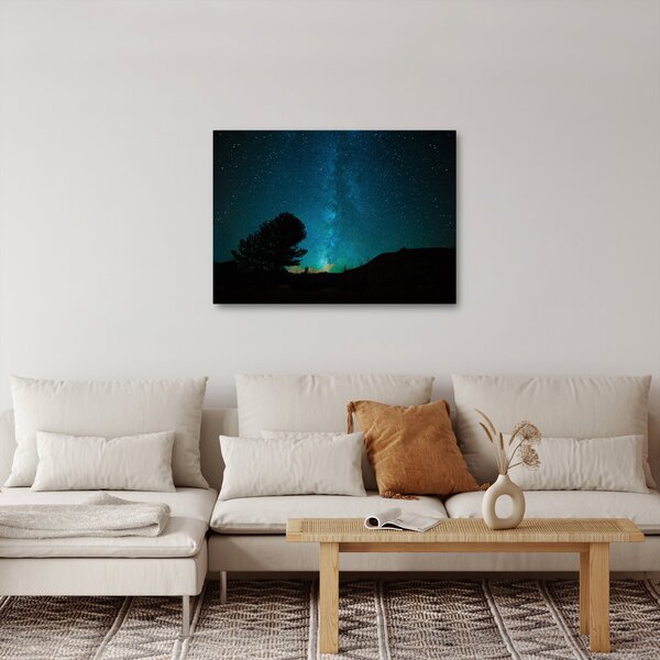 Obraz nocnego nieba z gwiazdami (70x50 cm)