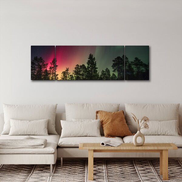 Obraz zorzy polarnej (170x50 cm)