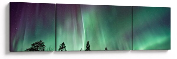 Obraz zorzy polarnej (170x50 cm)