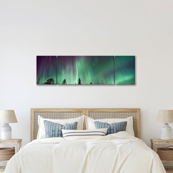 Obraz zorzy polarnej (170x50 cm)