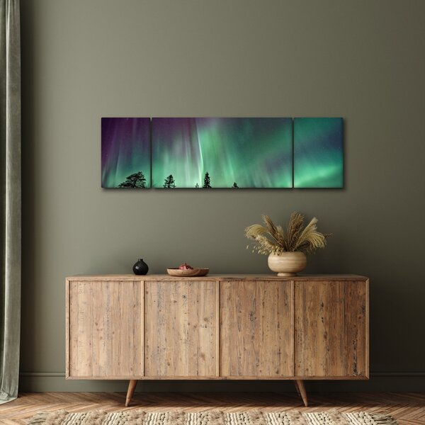Obraz zorzy polarnej (170x50 cm)