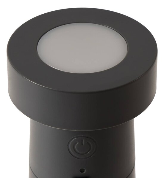 Lampa stołowa LED Pepper Lucande, aluminiowy / szary / cynkowy, salon / jadalnia, tworzywo sztuczne, nowoczesny