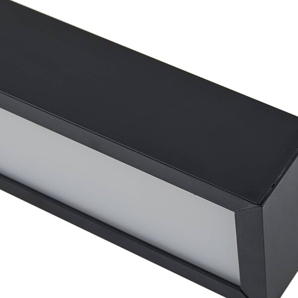 Kinkiet Zafira Lucande, czarny, łazienka, aluminium, nowoczesny