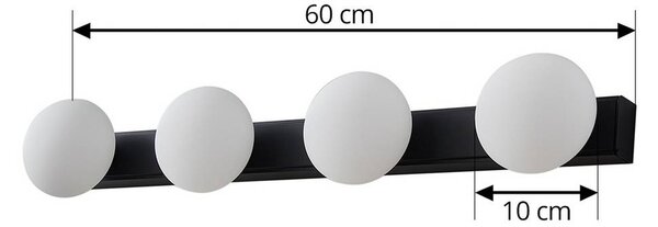 Kinkiet Myrra Lucande, czarny, łazienka, aluminium, nowoczesny