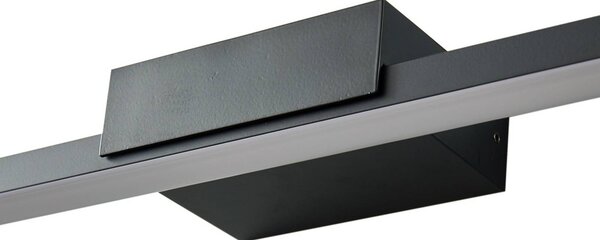 Kinkiet Kivana Lucande, czarny, łazienka, aluminium, nowoczesny