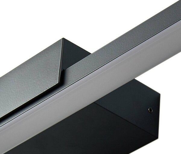 Kinkiet Kivana Lucande, czarny, łazienka, aluminium, nowoczesny