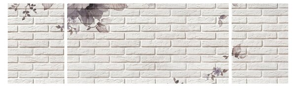 Obraz ściany z bukietem kwiatów (170x50 cm)