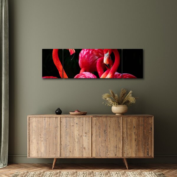 Obraz czerwonych flamingów (170x50 cm)