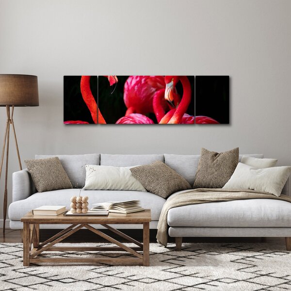 Obraz czerwonych flamingów (170x50 cm)