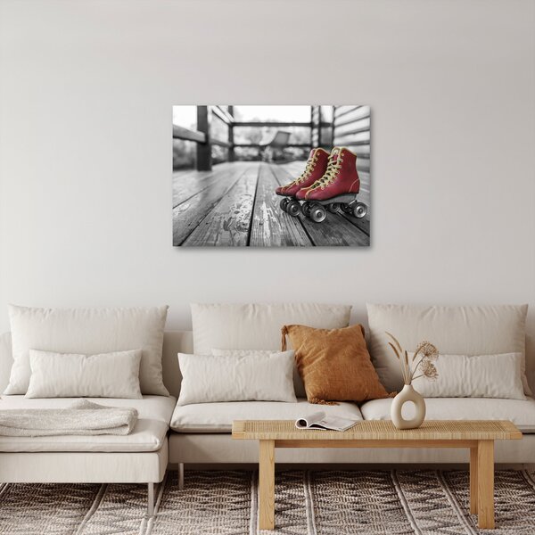 Obraz czerwonych starych wrotek (70x50 cm)