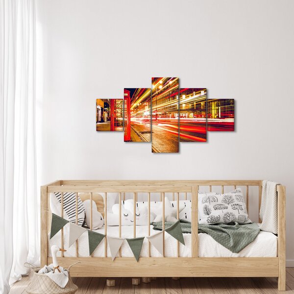 Obraz czerwonej budki telefonicznej w Londynie (125x70 cm)