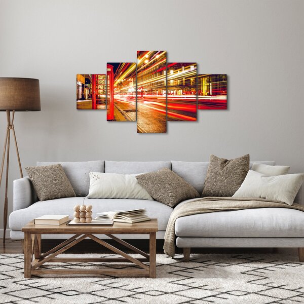 Obraz czerwonej budki telefonicznej w Londynie (125x70 cm)