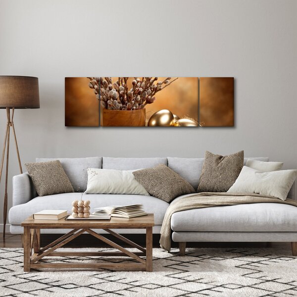 Obraz jajek i kociąt (170x50 cm)