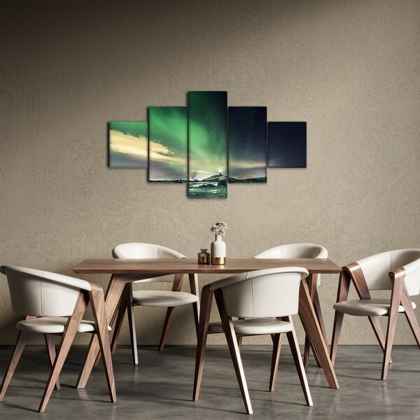 Obraz zorzy polarnej (125x70 cm)