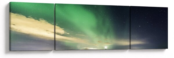 Obraz zorzy polarnej (170x50 cm)