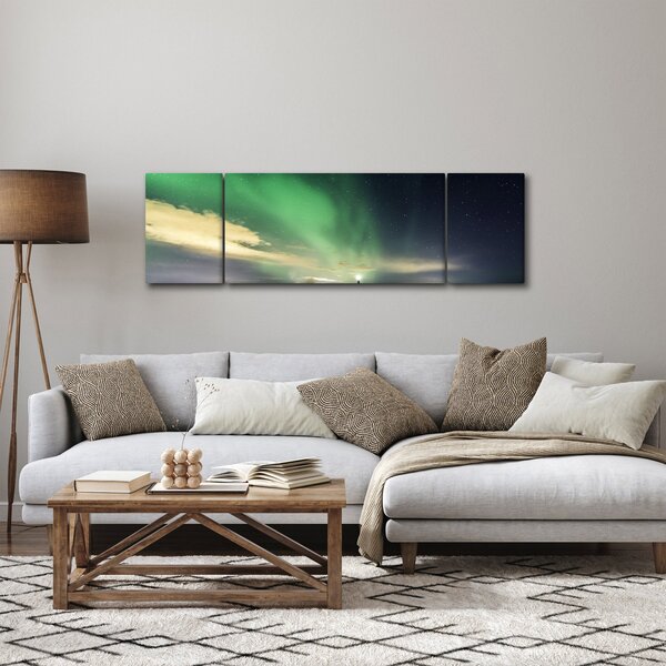 Obraz zorzy polarnej (170x50 cm)
