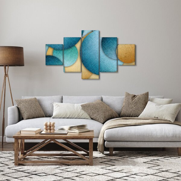 Obraz kręgów abstrakcji (125x70 cm)