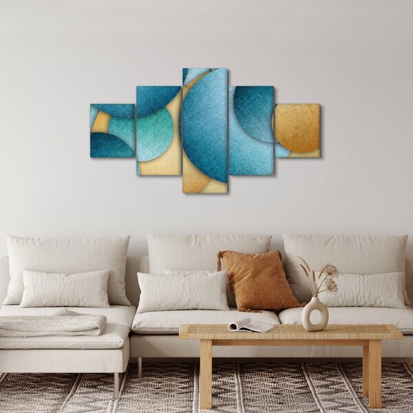 Obraz kręgów abstrakcji (125x70 cm)