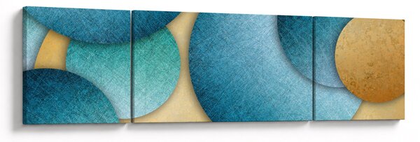 Obraz kręgów abstrakcji (170x50 cm)