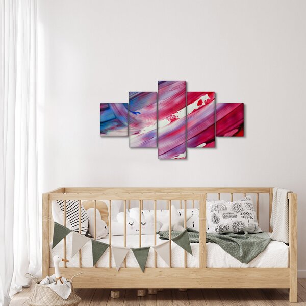 Obraz - różowo - niebieskie kolory (125x70 cm)