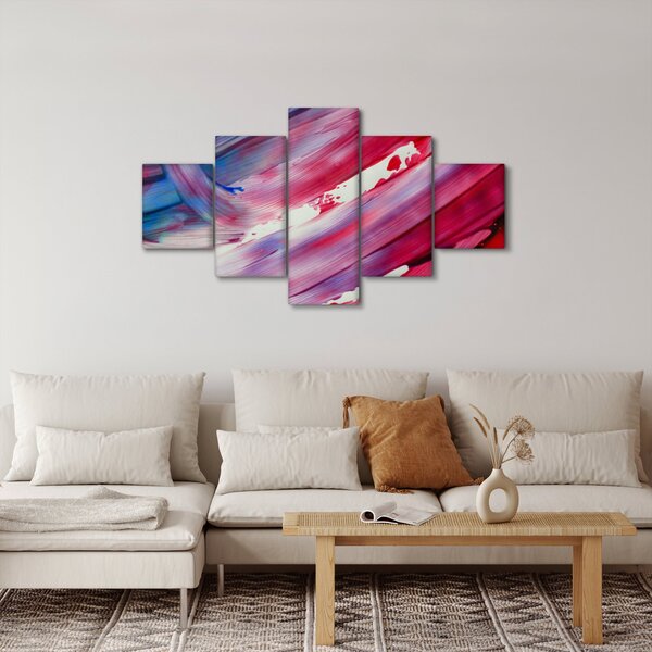Obraz - różowo - niebieskie kolory (125x70 cm)