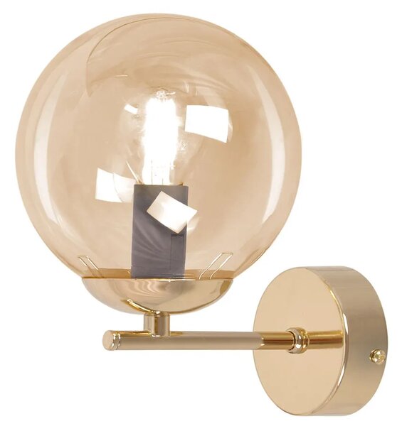 Złoto-bursztynowy elegancki kinkiet glamour W5-R21
