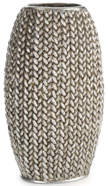Wazon EUROFIRANY Moli 16 x 12 x 27 cm Srebrny