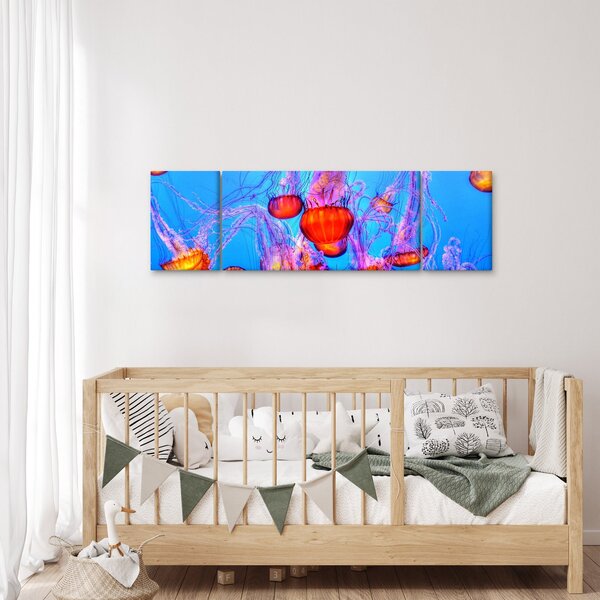 Obraz meduz w morzu (170x50 cm)