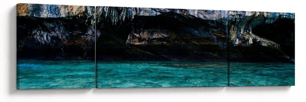 Obraz wody i skał (170x50 cm)