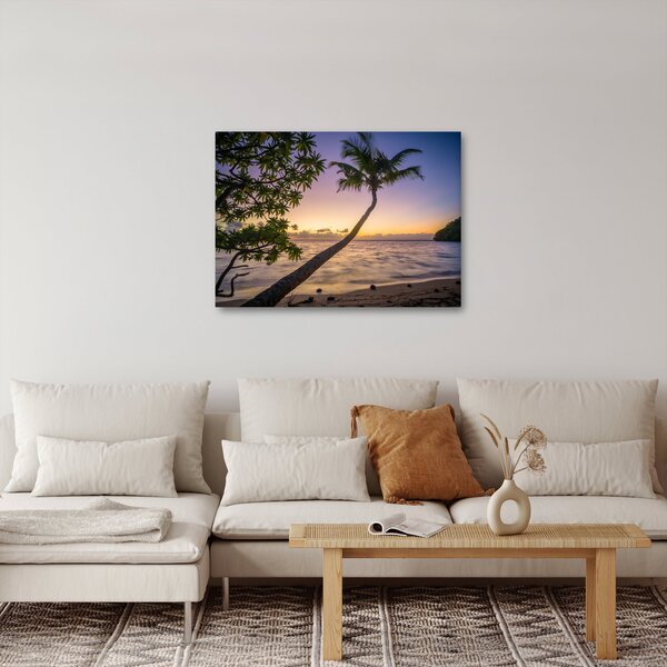 Obraz palmy na plaży (70x50 cm)