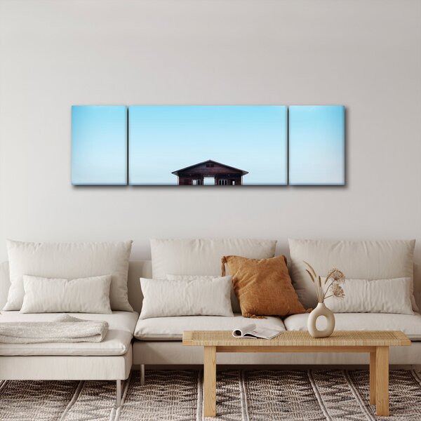 Obraz domu nad morzem (170x50 cm)