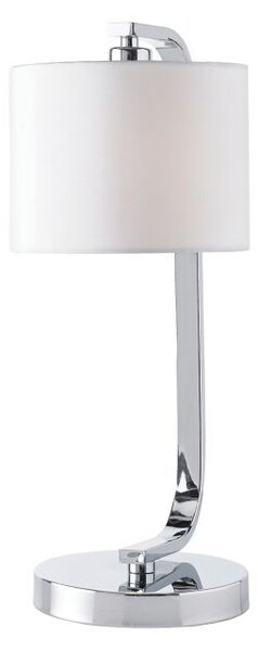 Oryginalna lampa stołowa Canning Touch - srebrna, biały abażur