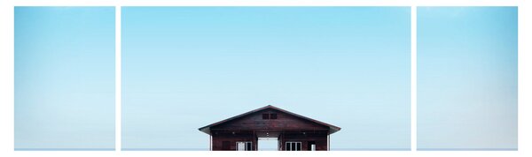 Obraz domu nad morzem (170x50 cm)