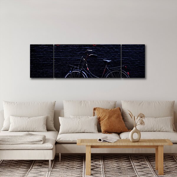 Obraz roweru w Amsterdamie (170x50 cm)