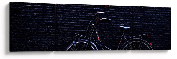 Obraz roweru w Amsterdamie (170x50 cm)